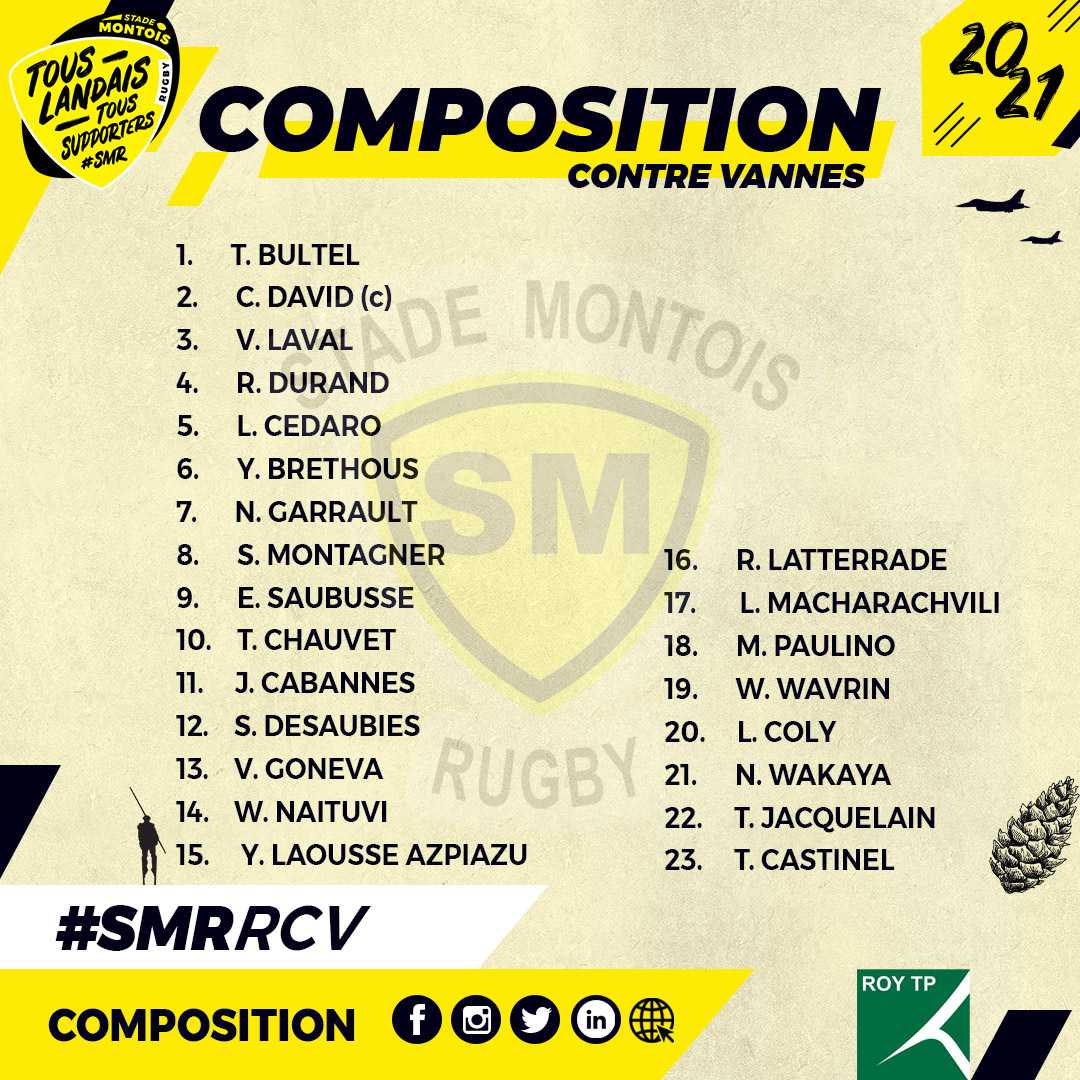 Composition du SMR face à Vannes